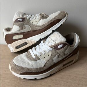 Nike Air Max 90 Light Orewood Brown DM0029-109 Men’s size 7.5 Cream White Brown
